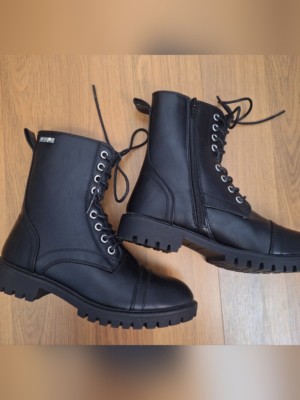 NWOT Sugar Black Combat Boots